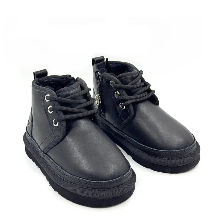 Ugg Kids Neumel Zip Leather - Black